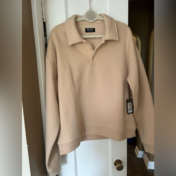 Brunette the Label L/XL Creamy Fawn Beige Sweatshirt NWT - Picture 1 of 4